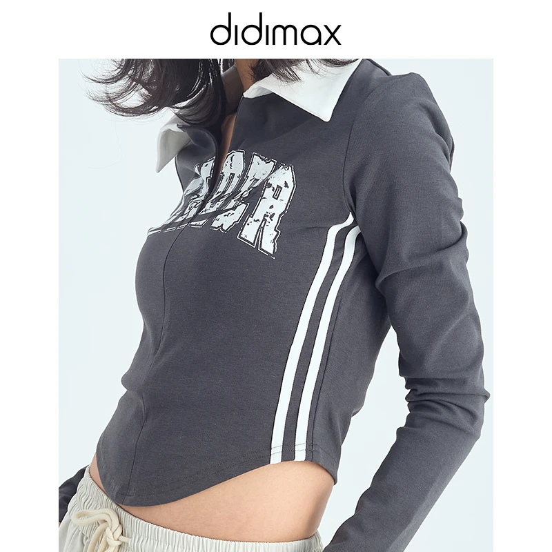 DIDIMAX25年新款美式印花T恤薄款春夏款修身版型时尚百搭C42377