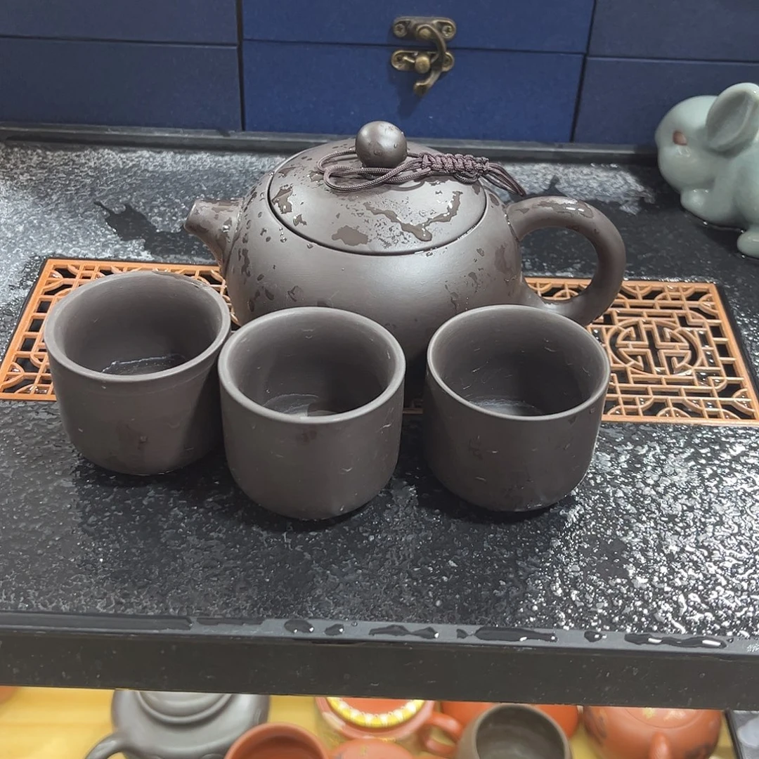 紫砂茶杯紫砂壶一壶3杯