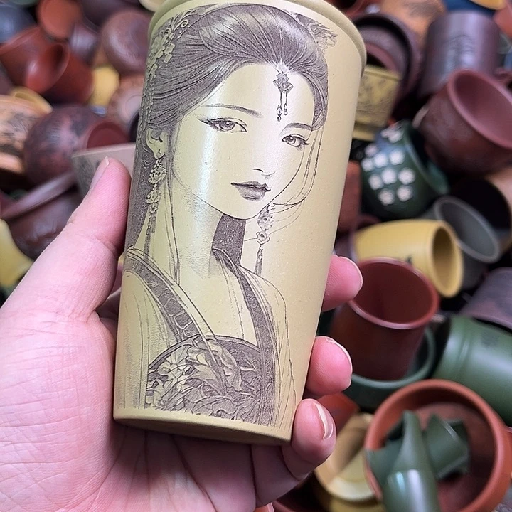 紫砂茶杯全手工紫砂主人杯