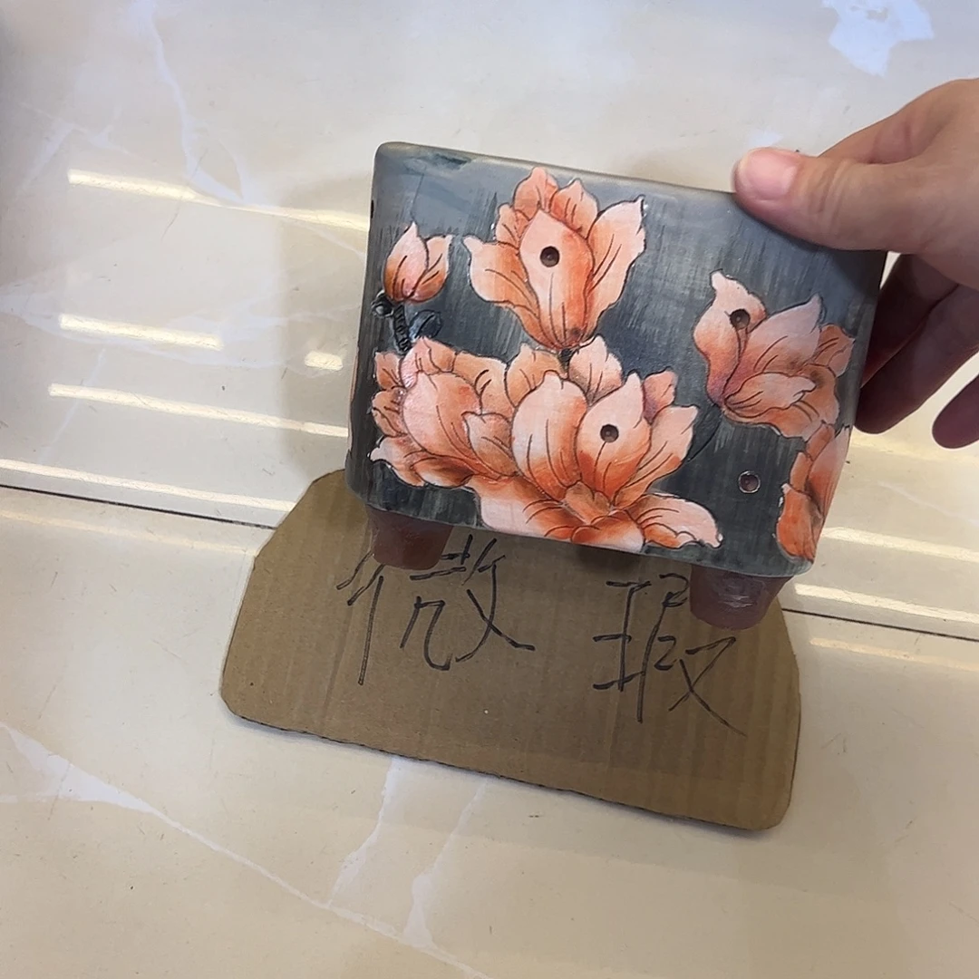 景德镇炫彩手绘口12*12高11.5