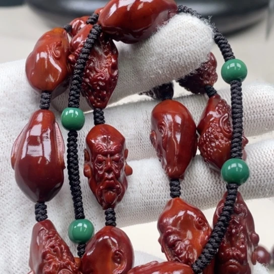 跳***糖橄榄核吊坠橄榄核