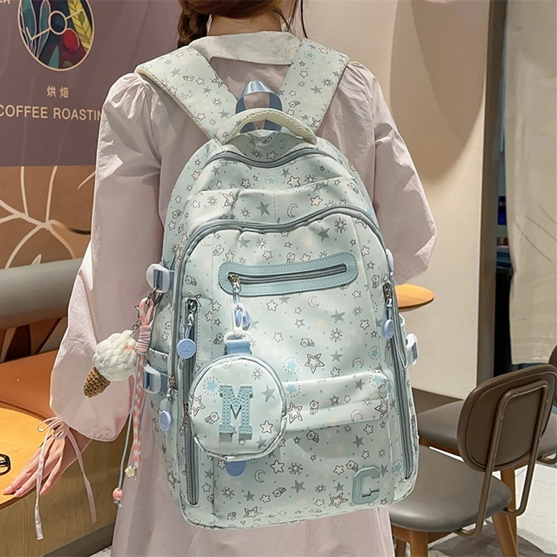 书包女高中生高颜值大容量女孩初中生背包女生2025新款学生双肩包