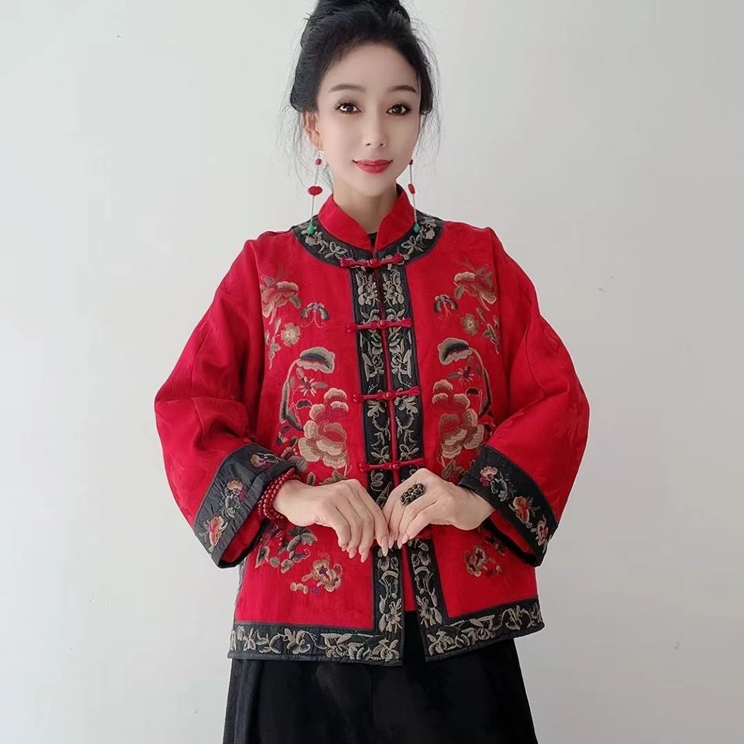 民族风重工刺绣秋季太太服外套5885