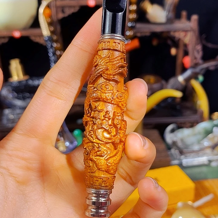 高端定制金丝楠木烟嘴