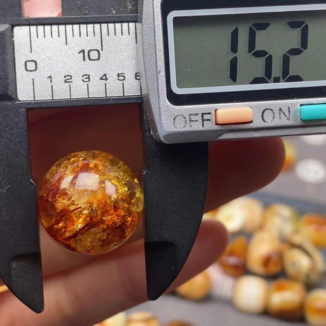 未镶嵌琥珀戒指圆珠