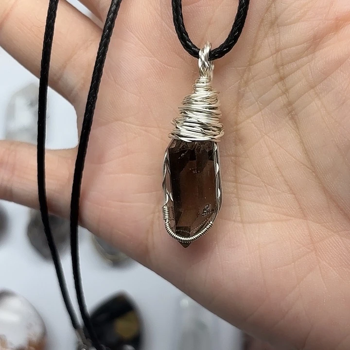 颈饰未镶嵌水晶茶闪灵钻项链