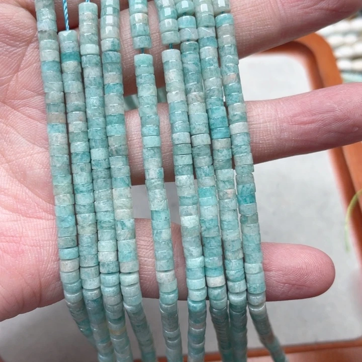 玛瑙/玉髓合金珠宝半成品一条4mm天河石