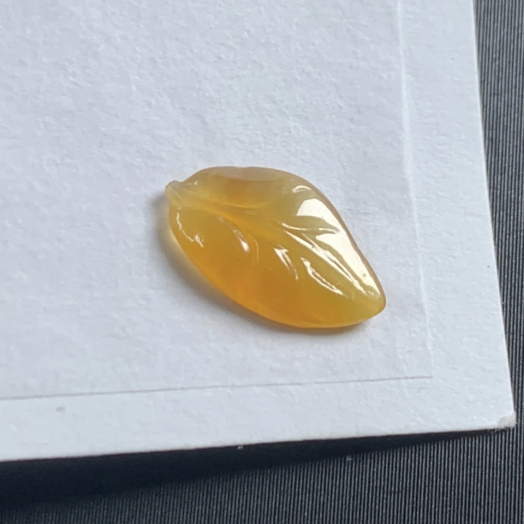 天然缅甸翡翠A货未镶嵌福利黄翡叶子买断不退不换