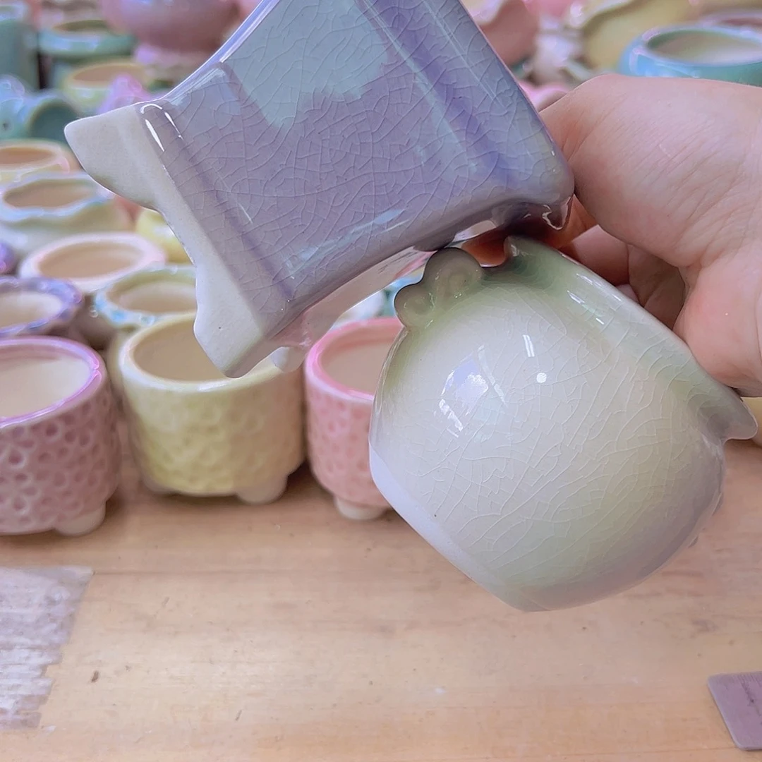 陶瓷花盆当场满12包邮