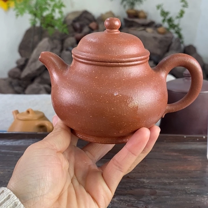 紫砂茶壶红降坡高潘240左右的容量点汤工艺