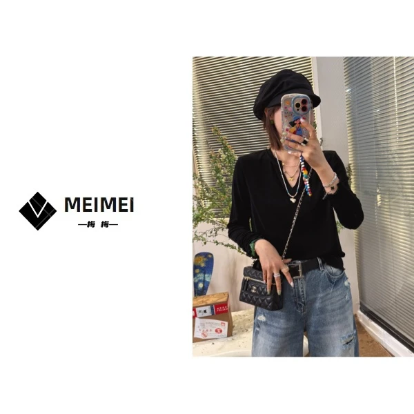 XMM.【醋酸打底防晒衣】时尚百搭长袖针织短款休闲修身设计师DT7701