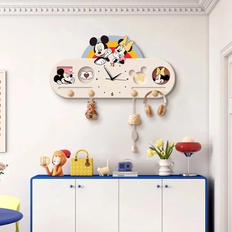 米奇时钟洞洞板置物架60*30