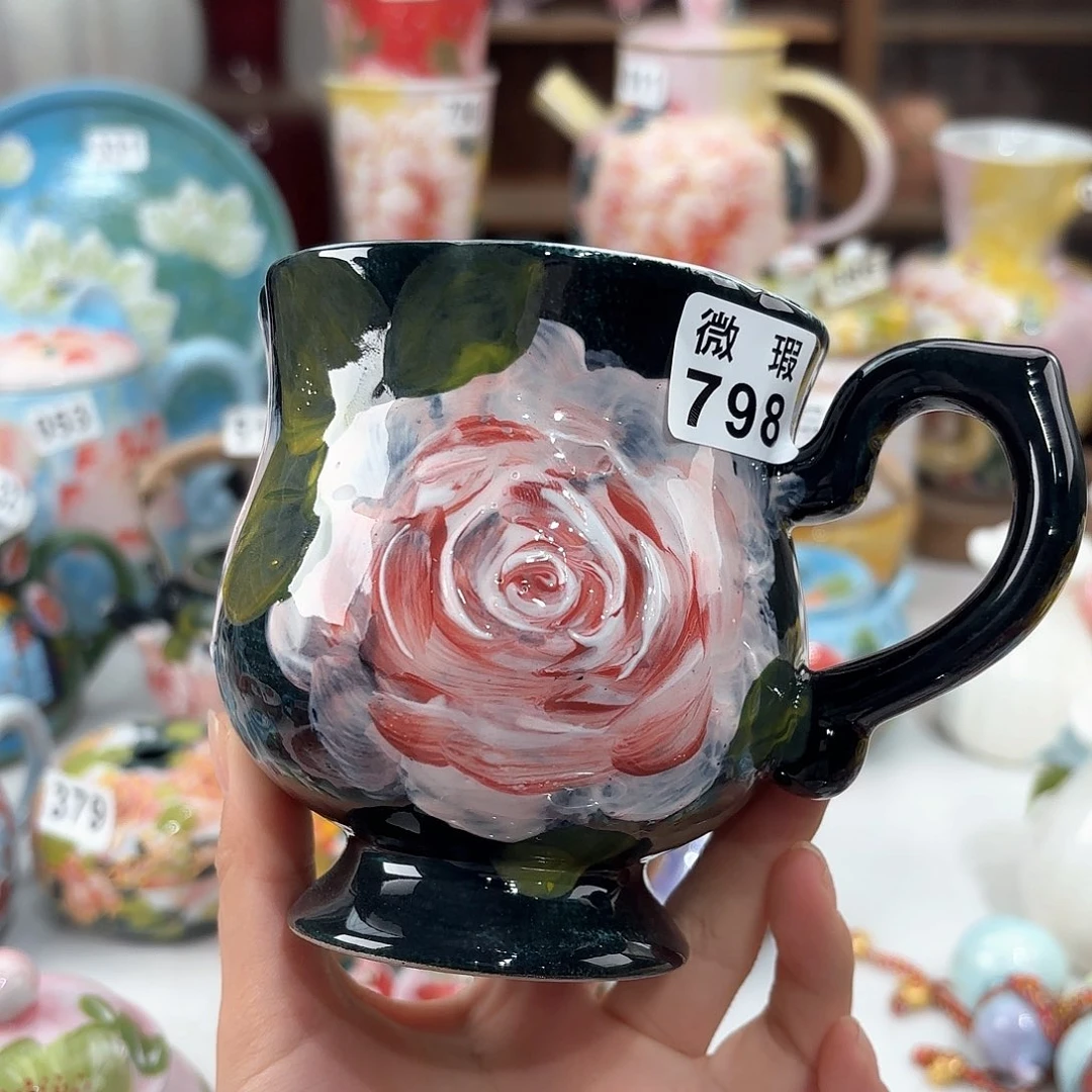 小***妃景德镇手绘高温釉下彩陶瓷茶具