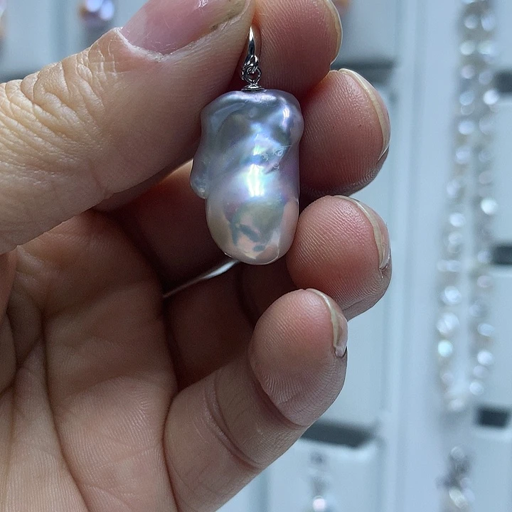 巴洛克银S925镶嵌淡水珍珠