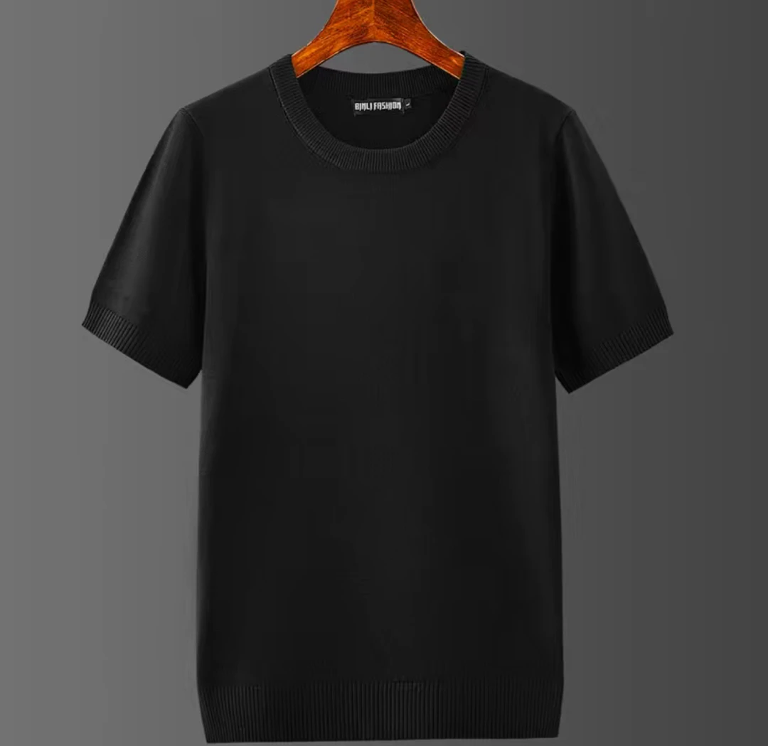 Y2【直播专属】针织短袖夏季圆领商务T恤印花春夏休闲透气