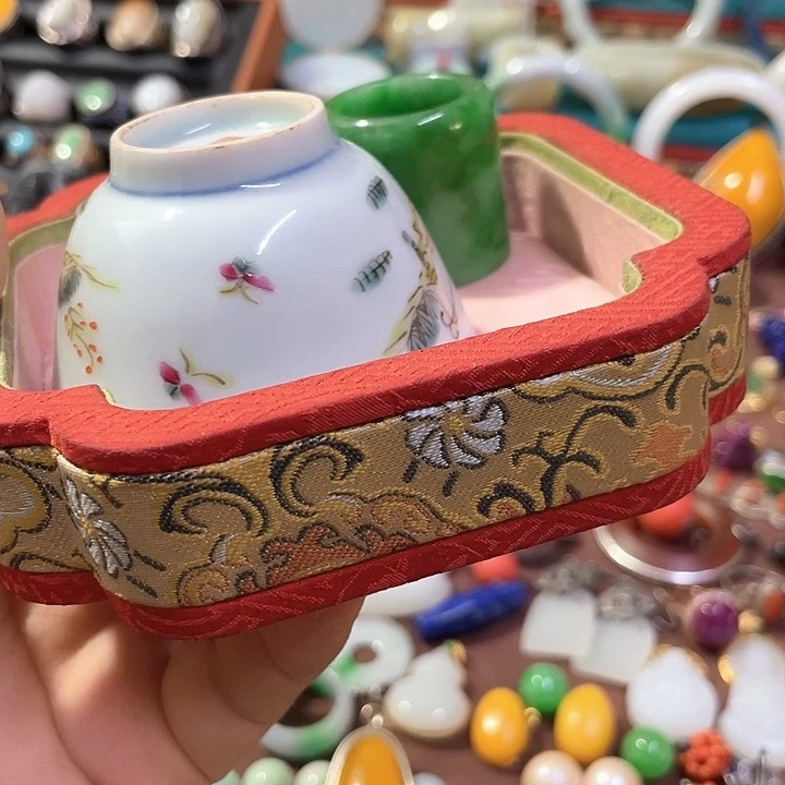 古***云青花手绘小主人杯子