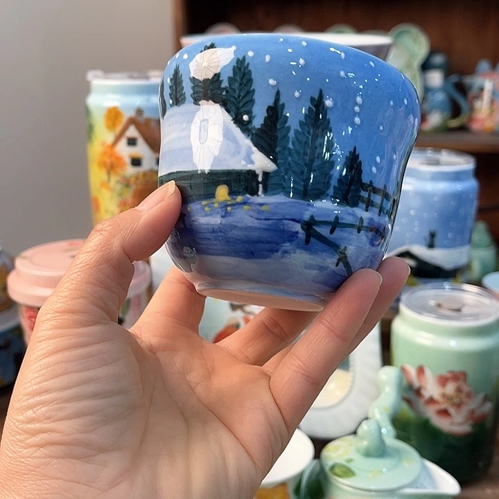 陶景德镇釉下手绘陶瓷