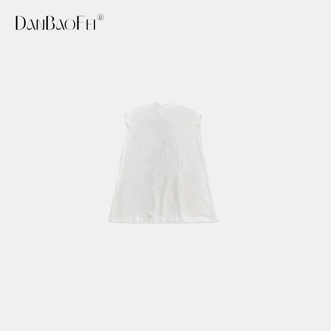 法式极简纯色连衣裙宽松休闲过膝长裙YLM00833