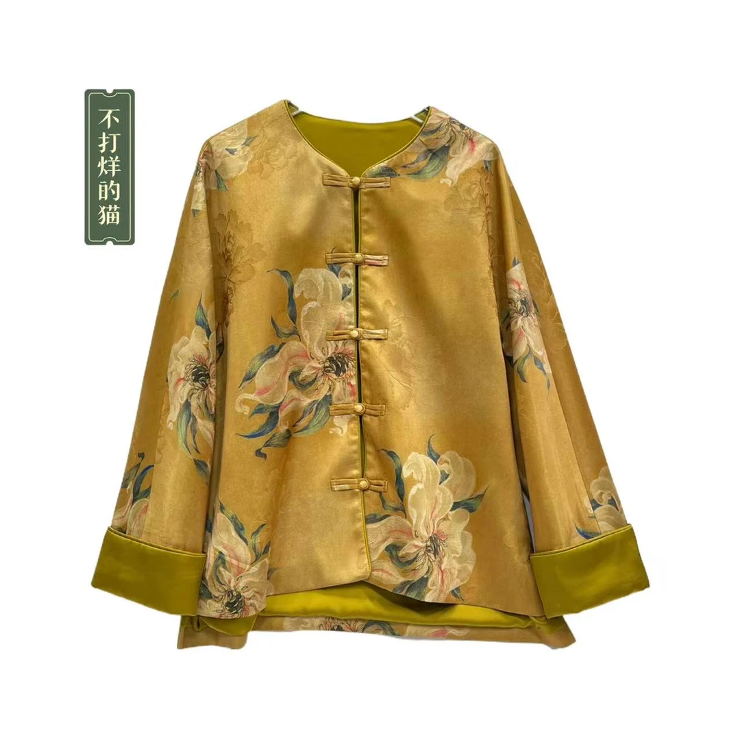 【芊泽】春季新款国风宽松印花上衣B-1035-042