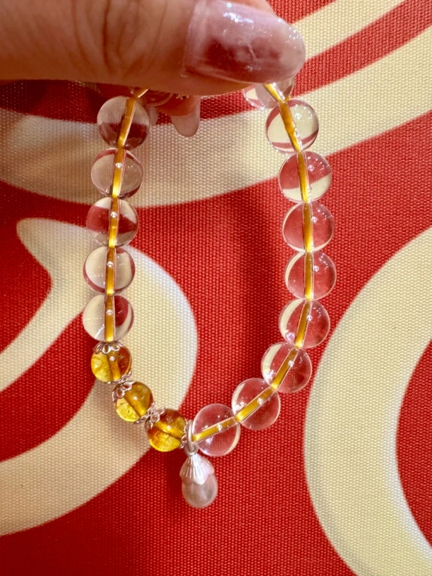 非金属仿水晶手链 周周文创【蛇来带金】