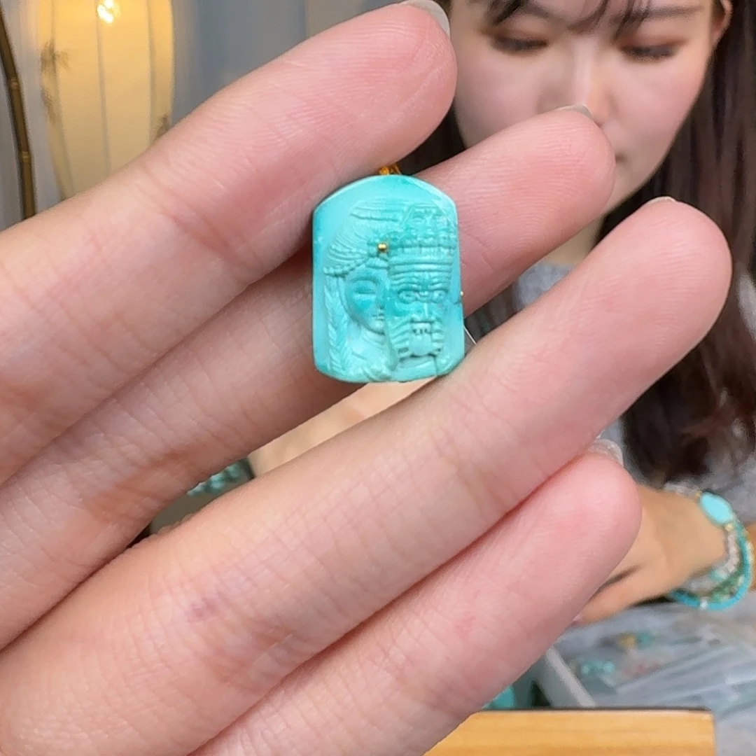 绿松石未镶嵌挂件