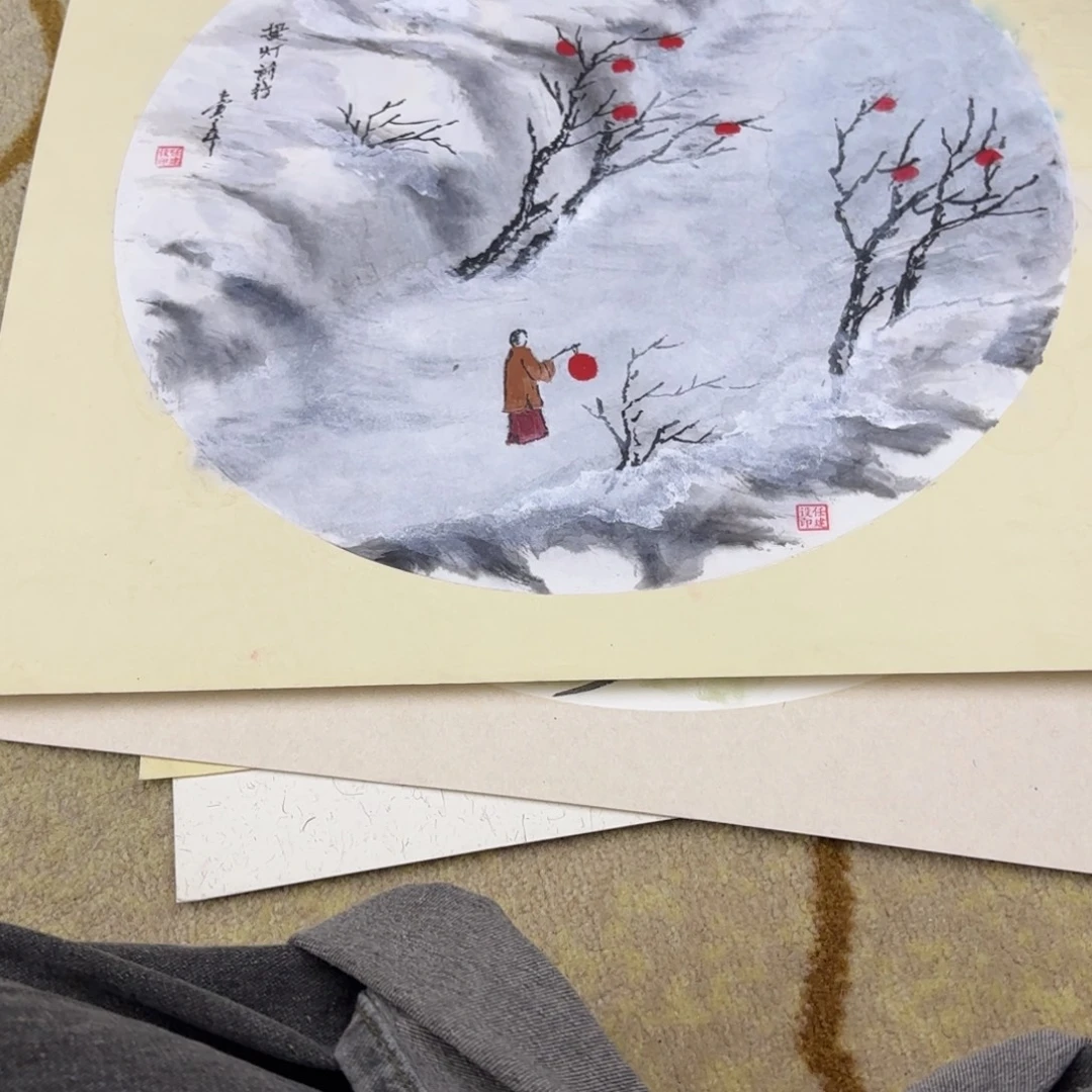 国画50-50卡纸作品艺