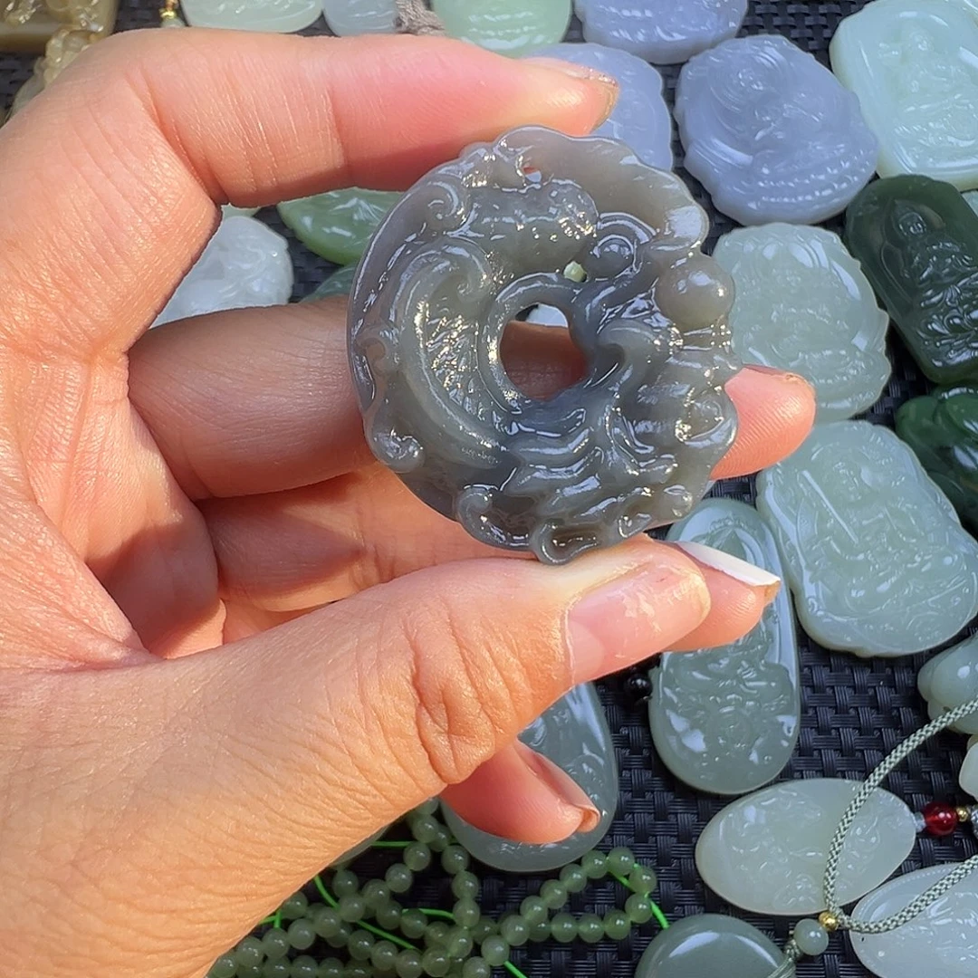 和田玉未镶嵌项圈卡40.7