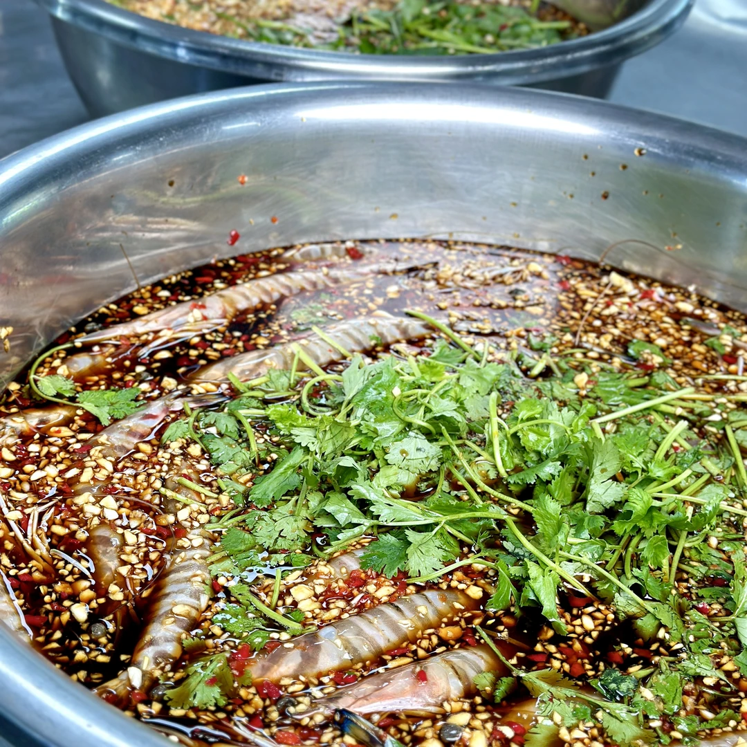 潮汕生腌九节虾生腌海鲜顺丰冷链发货