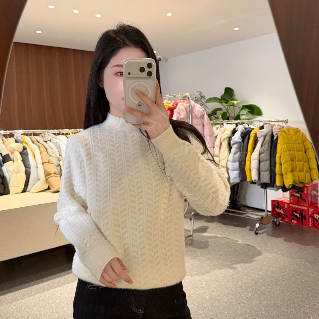 宿慕SUMU 冬季新款韩版1-1时尚洋气套头毛衣冬季针织衫1729