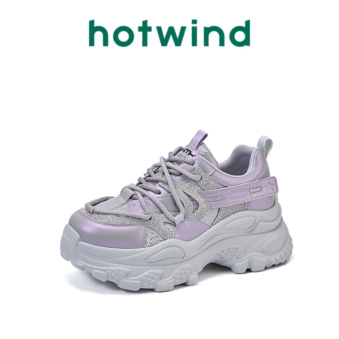 Hotwind/热风2025新款爆款时尚百搭厚底老爹鞋女春款休闲运动鞋