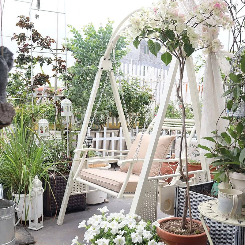 户外秋千庭院摇椅吊椅花园别墅院子室外铁艺单人阳台秋千椅