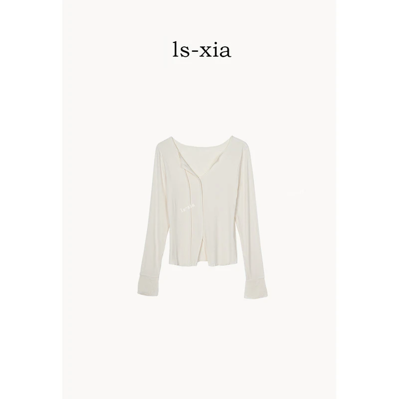 【未央】2025新款时尚显瘦修身打底纯色衬衫