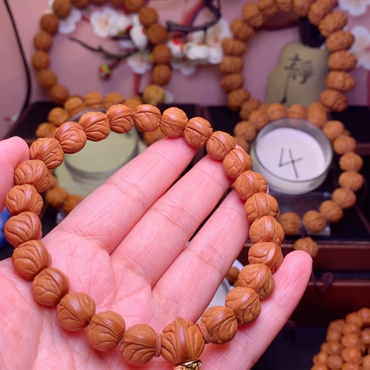 桃核手串不*龙纹桃核