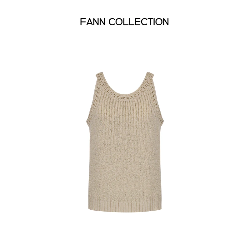 饭饭FANN COLLECTION 莫兰 度假风圆领针织背心吊带FANNA243