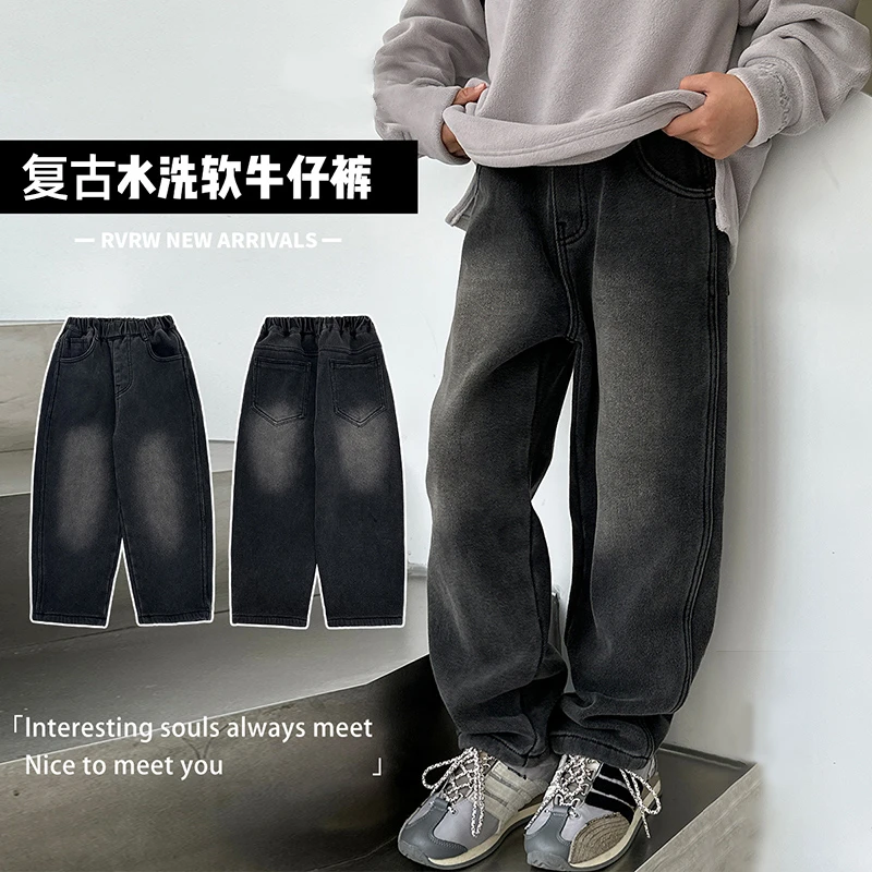 【小灰灰】童装秋季潮时尚男儿童时尚运动小孩牛仔长裤 DK-TX150