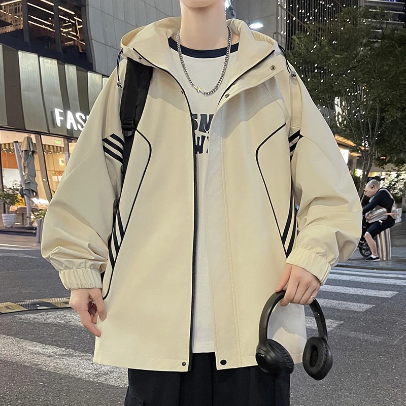 工装套装男士春秋季百搭一套搭配帅气青少年韩版潮流休闲外套衣服