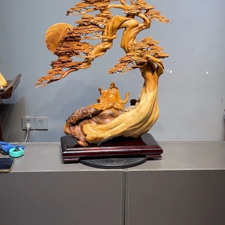 陆***迅柏木（崖柏）木雕艺术作品欣赏