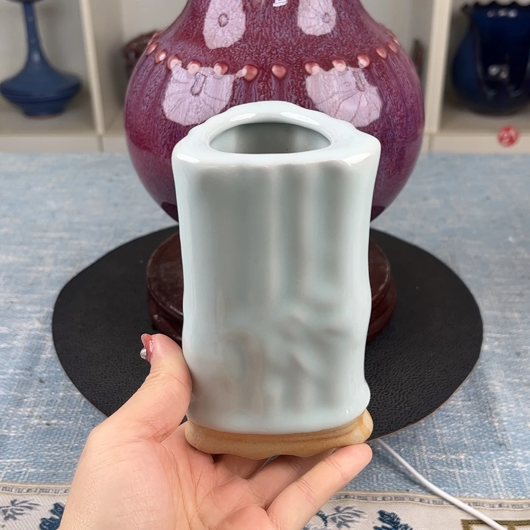瓷片笔筒摆件精品