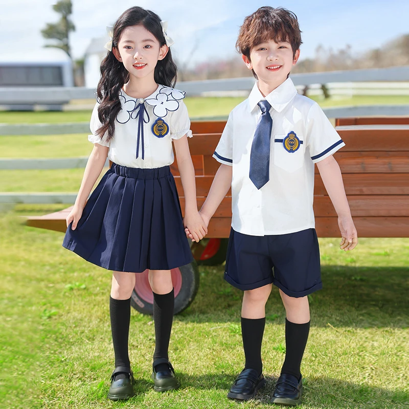 小学生班服诗歌朗诵飞袖款英伦幼儿园园服毕业照服六一儿童演出服