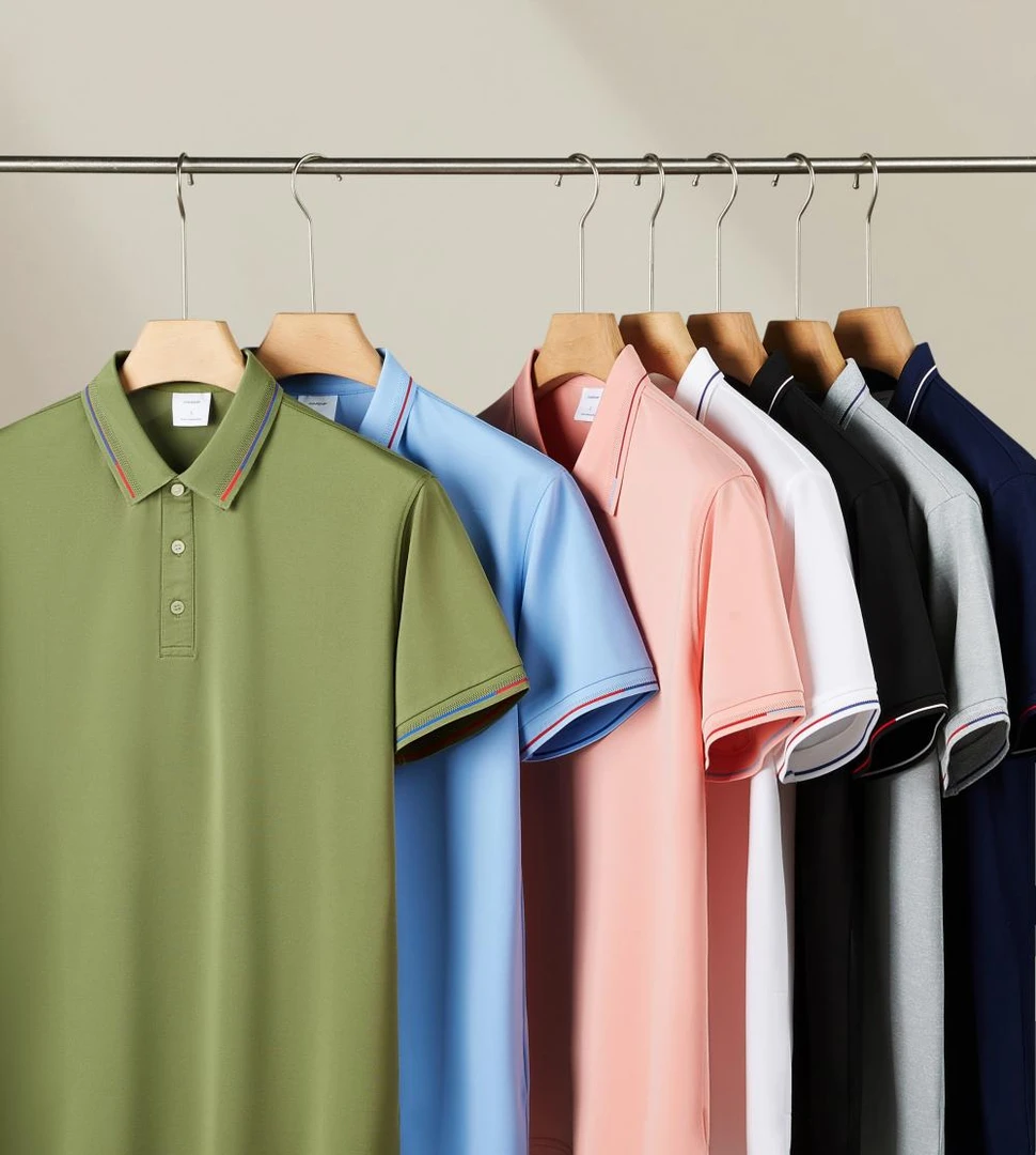 舒适男女同款Polo衫纯色拼色薄款夏季男短袖透气运动男装休闲