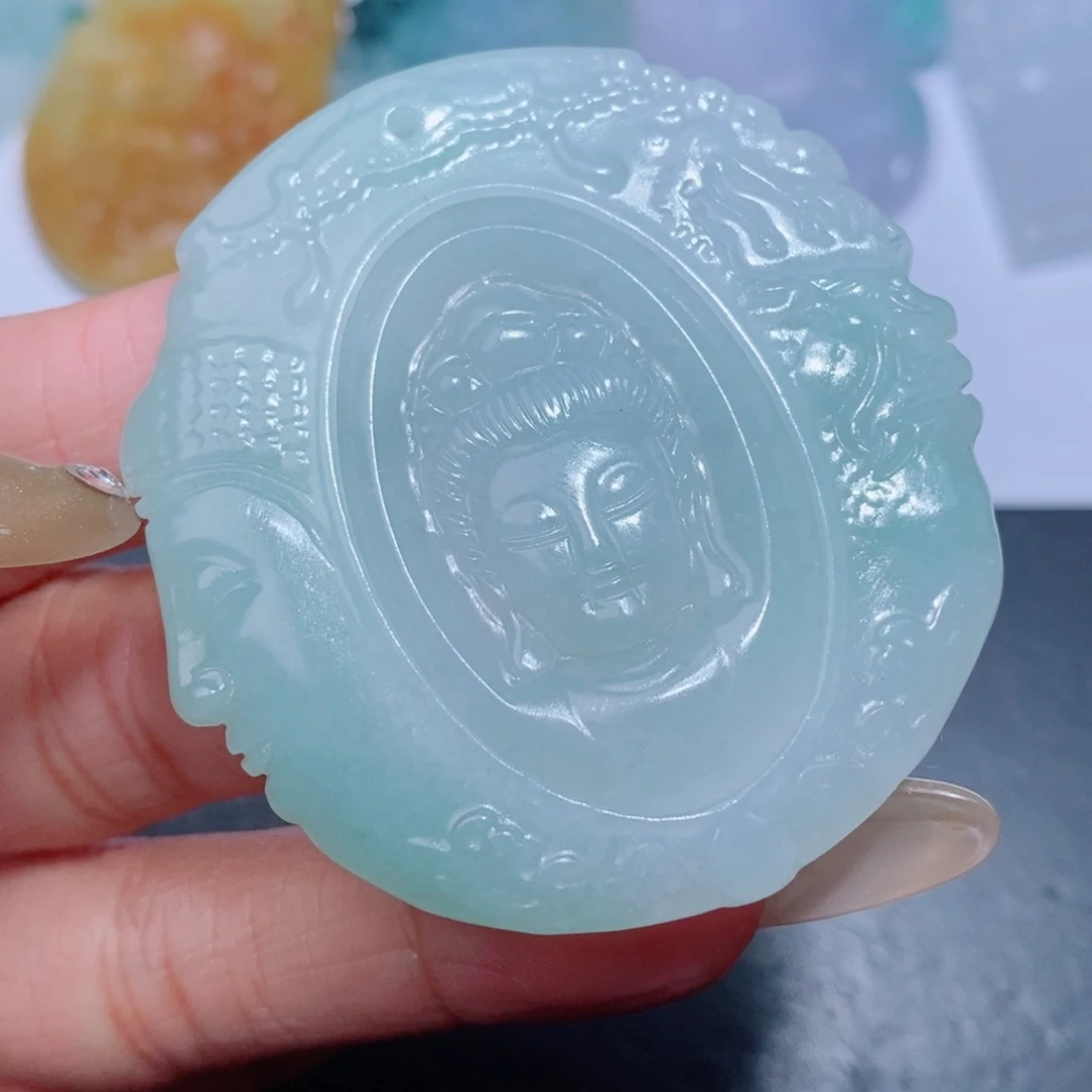 定制翡翠未镶嵌毛货翡翠挂件