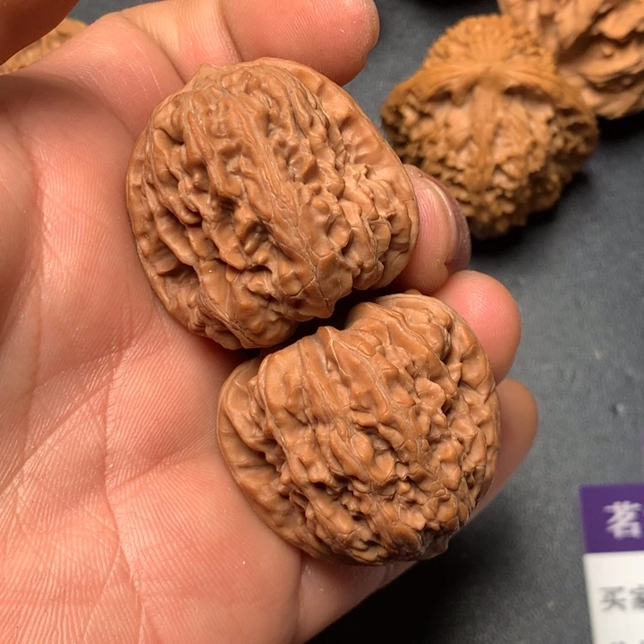 把件文玩核桃35平谷凹底1000