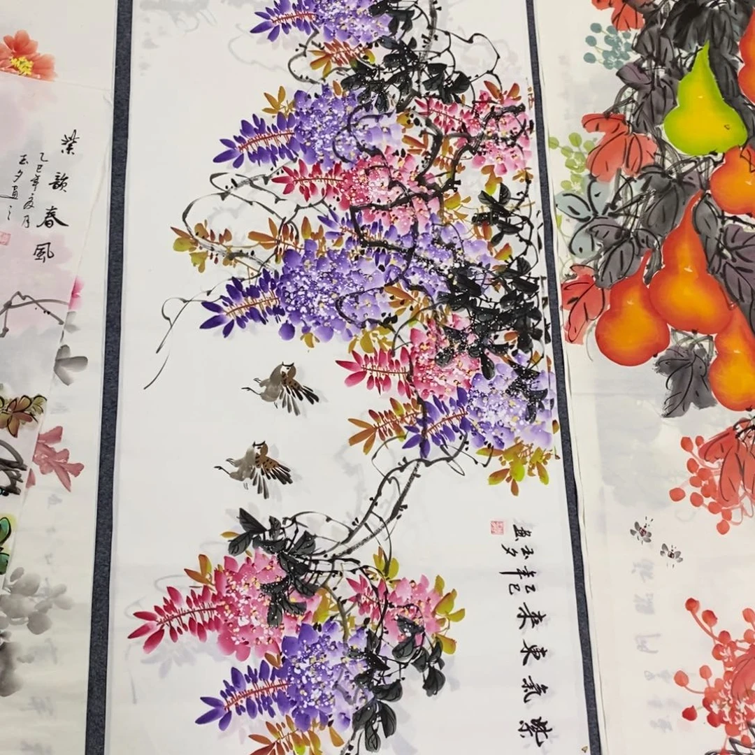 国画尺寸140✖️70四尺手绘画画