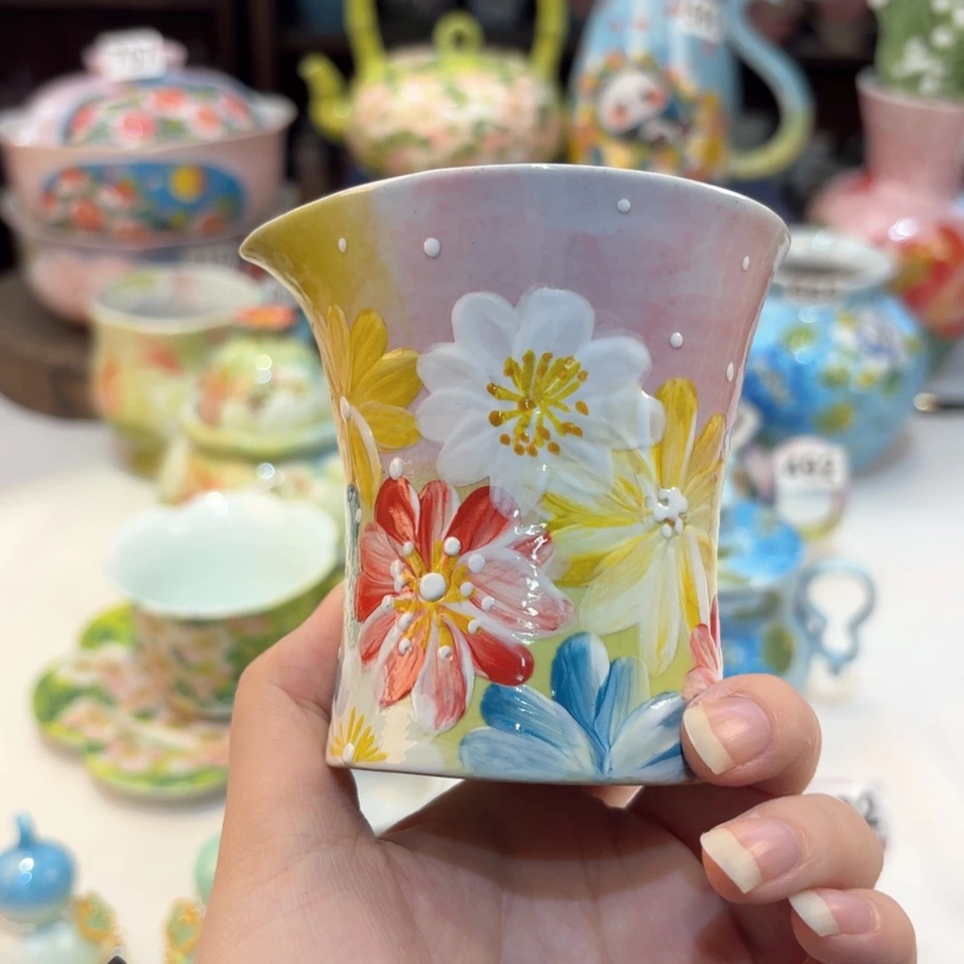 景德镇手绘高温釉下彩陶瓷茶具