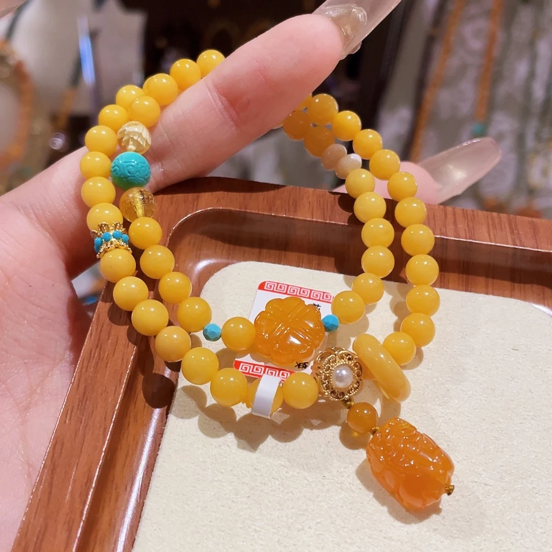 蜜蜡未镶嵌手串手串