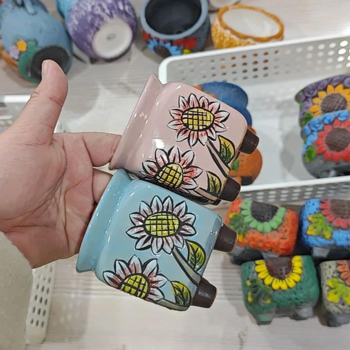 陶吸水透气的白陶花盆凑满12发货