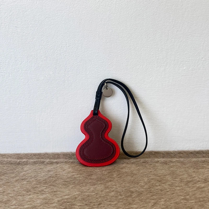 CaitinKaie轻奢----头层牛皮葫芦包包挂件1743钥匙扣汽车配饰挂饰