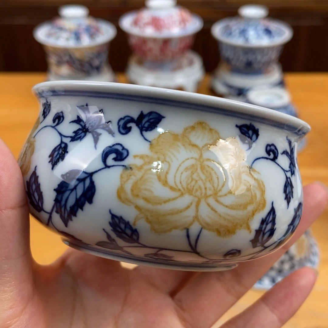 手绘现代茶具非古董