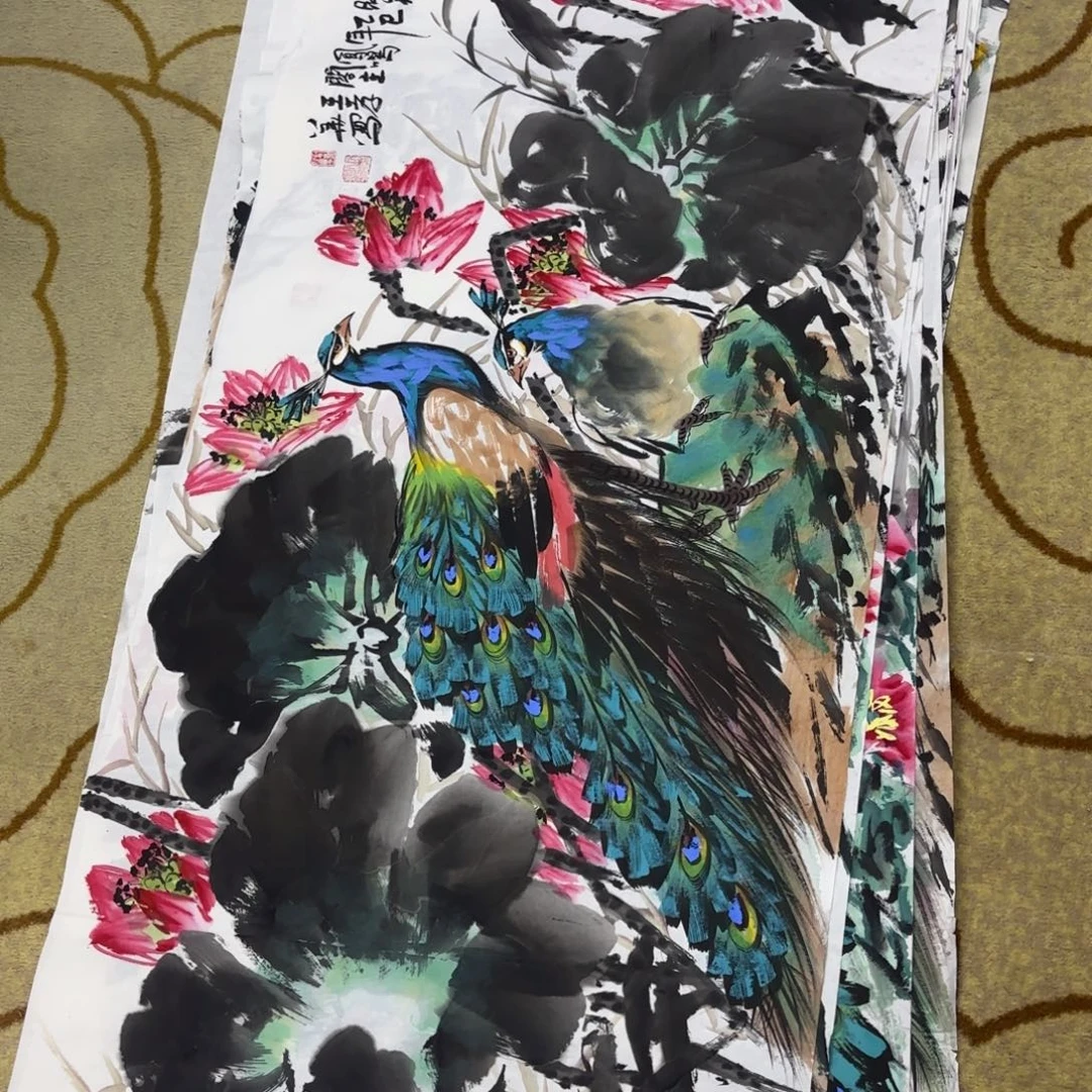 国画王孝华四尺童