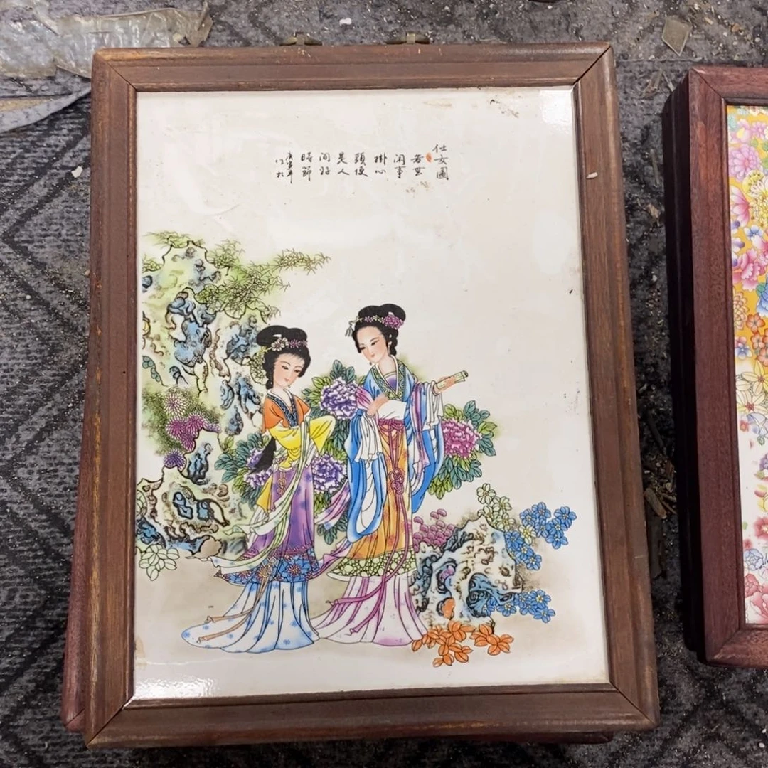瓷片37*28 景德镇瓷板画柴窑烧制